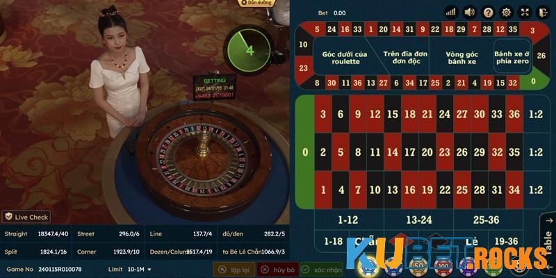 Roulette Kubet giúp bet thủ phát tài 