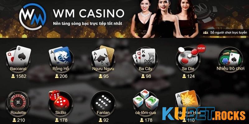 Sảnh WM Casino đã được Kubet Việt hóa